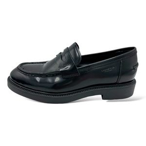 Vagabond Shoemakers Alex Black Penny Loafer High Shine Chunky Sole 7.5 US 38 EU
